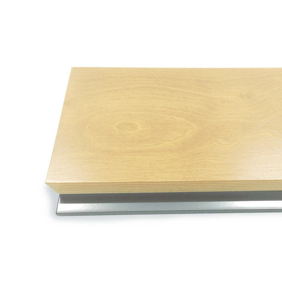 Lutrin Y55 naturel - Aluminium et bois par Produits Urbann - détail