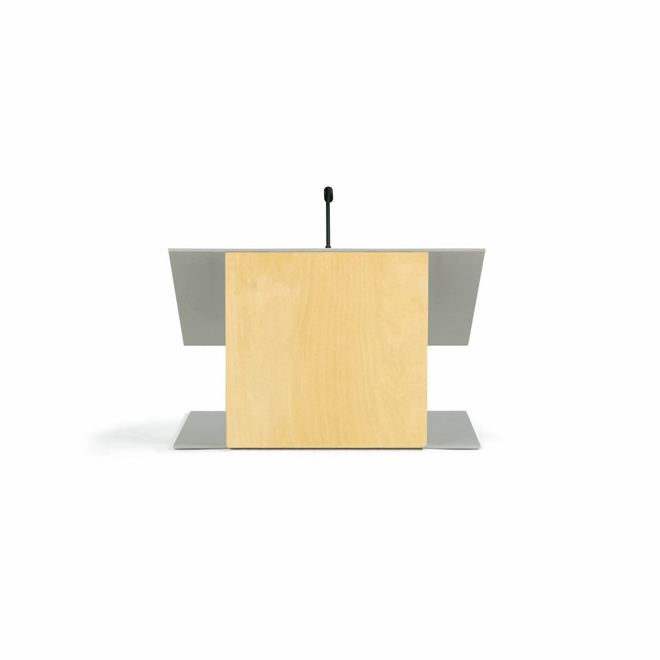 Lutrin de table K9 - Aluminium et bois par Produits Urbann - vue avant
